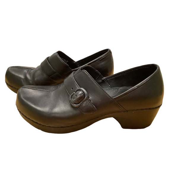 DANSKO BLACK LEATHER SLIP ON SHOES EU 39 US 8.5-9 - Picture 5 of 10